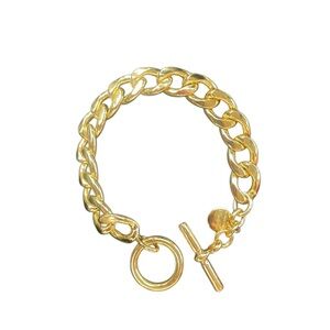 Gold Curb Chain Bracelet - Chunky Link